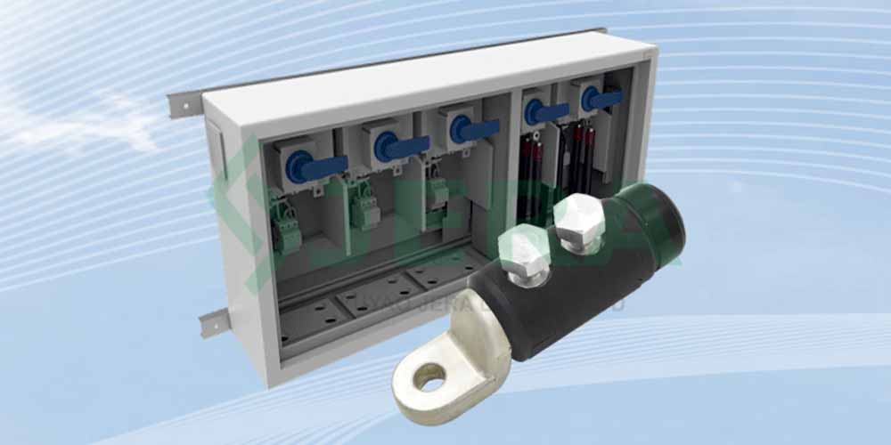 Cable lugs and joints for PV combiners