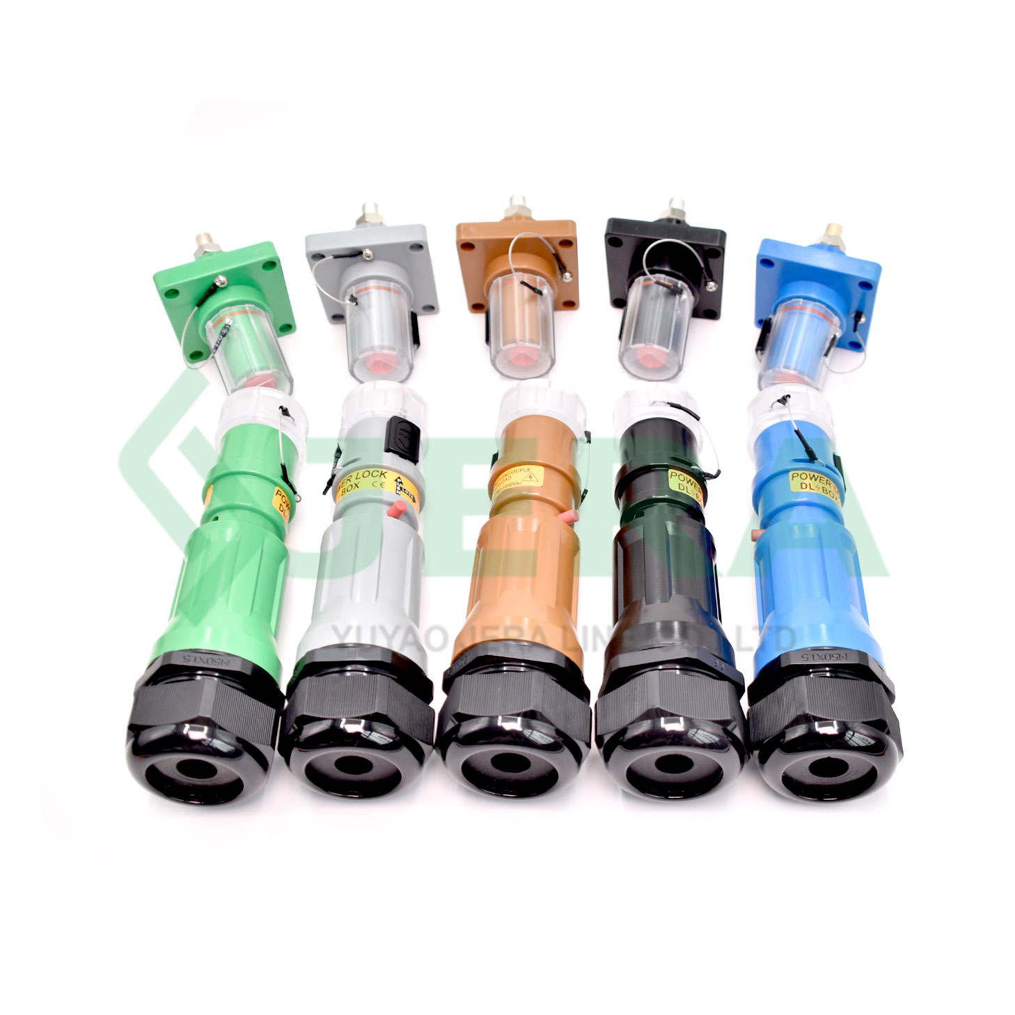 Industrial connectors power lock for LV