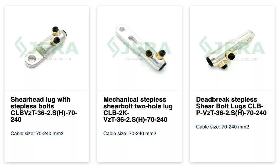Deadbreak Stepless Shear Bolt Lugs